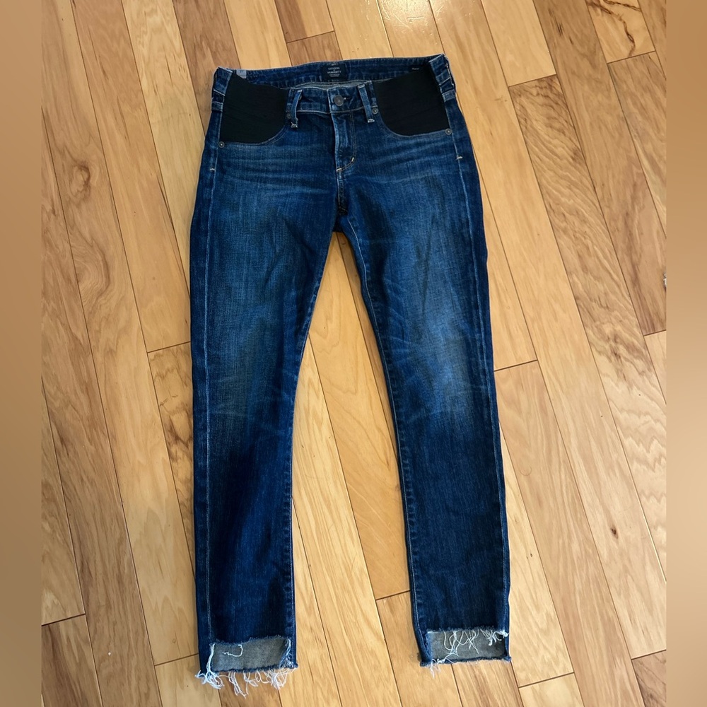 Citizens Of Humanity Racer Low Rise Skinny Dark Blue Ankle Jeans